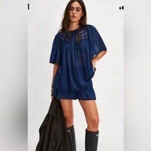 Free People Norrah Set Deep Seas-NEW